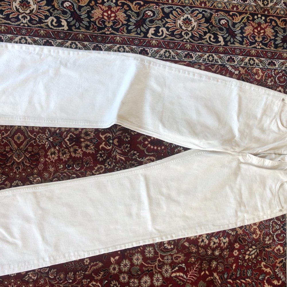Zara White Denim Jeans